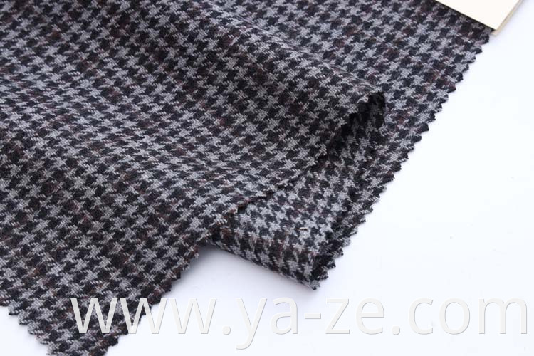 Classic design check plaid tweed manufacturer yarn dyed fabric woolen wool for men shirt women blouse cloth